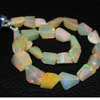 Natural Ethiopian Welo Opal Step Cut Faceted Tumble Nugget Beads Strand